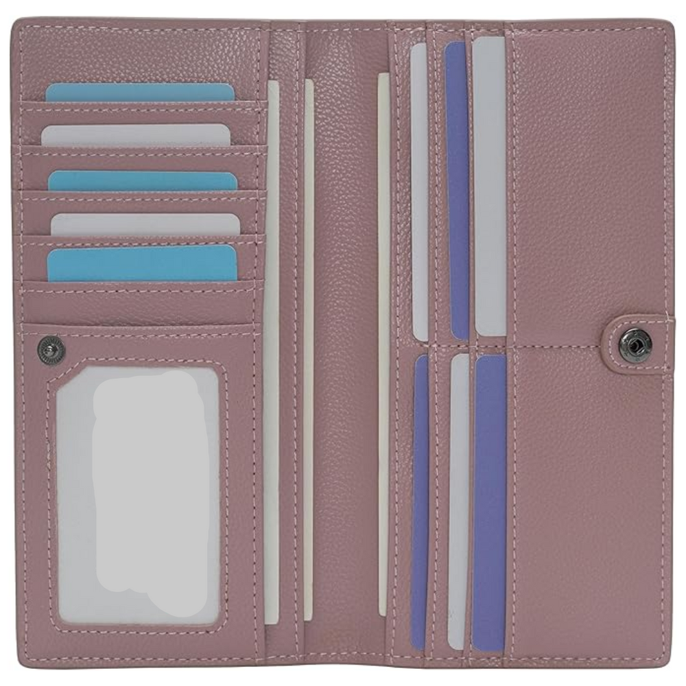 Renée Ultra-Thin RFID Blocking Leather Card Wallet - Stylish & Secure Slim Design