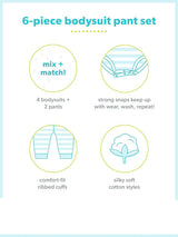Unisex Baby 6-Piece Clothing Set - Soft Cotton Outfit Bundle for Newborns and Infants - Perfect Gift for Baby Showers