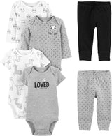 Unisex Baby 6-Piece Clothing Set - Soft Cotton Outfit Bundle for Newborns and Infants - Perfect Gift for Baby Showers