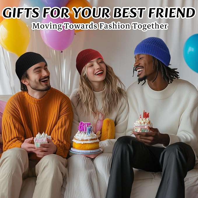 Unisex Robin Knitted Beanie Hat with Low Turn-Up - Warm & Stylish Winter Accessory