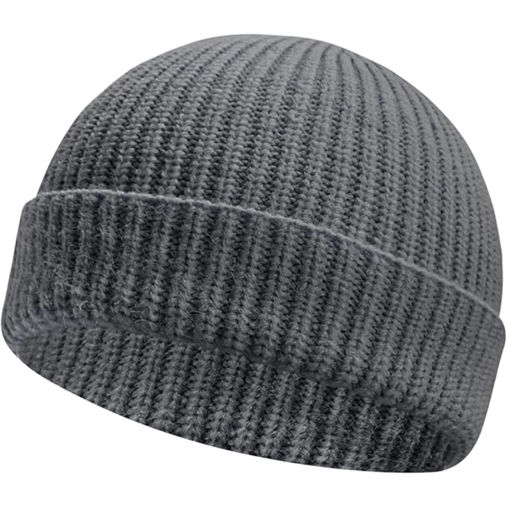 Unisex Robin Knitted Beanie Hat with Low Turn-Up - Warm & Stylish Winter Accessory