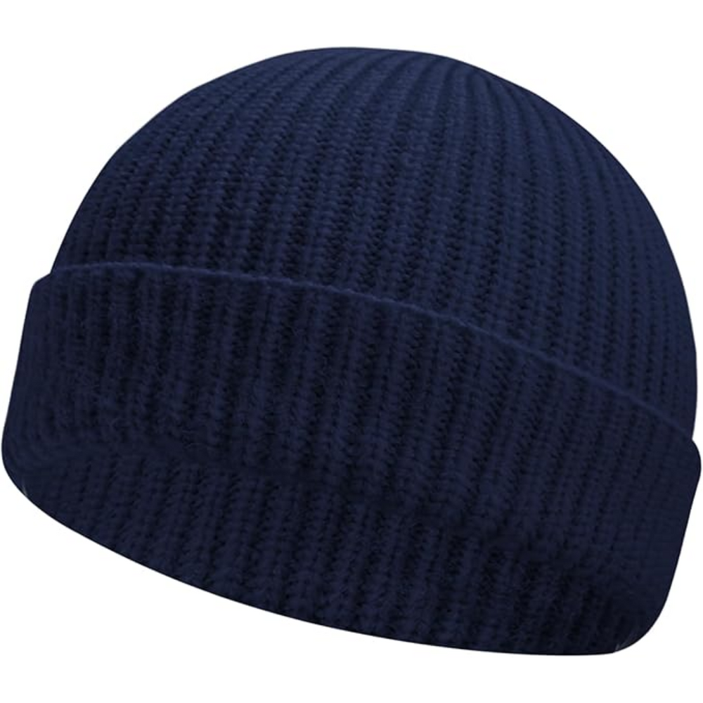 Unisex Robin Knitted Beanie Hat with Low Turn-Up - Warm & Stylish Winter Accessory
