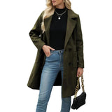 Women's double-breasted coat, view 4