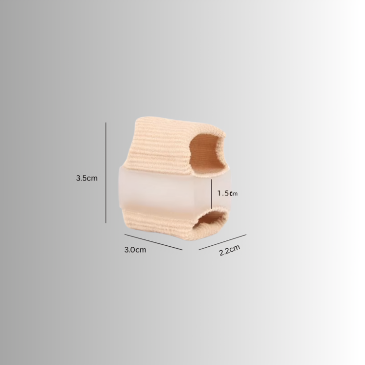 Fabric Toe Protector Sleeves – Breathable, Beige, One Size Anti-Blister Set