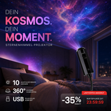 LED Star Projector – 10 Projection Inserts, 360° Rotatable & USB Powered