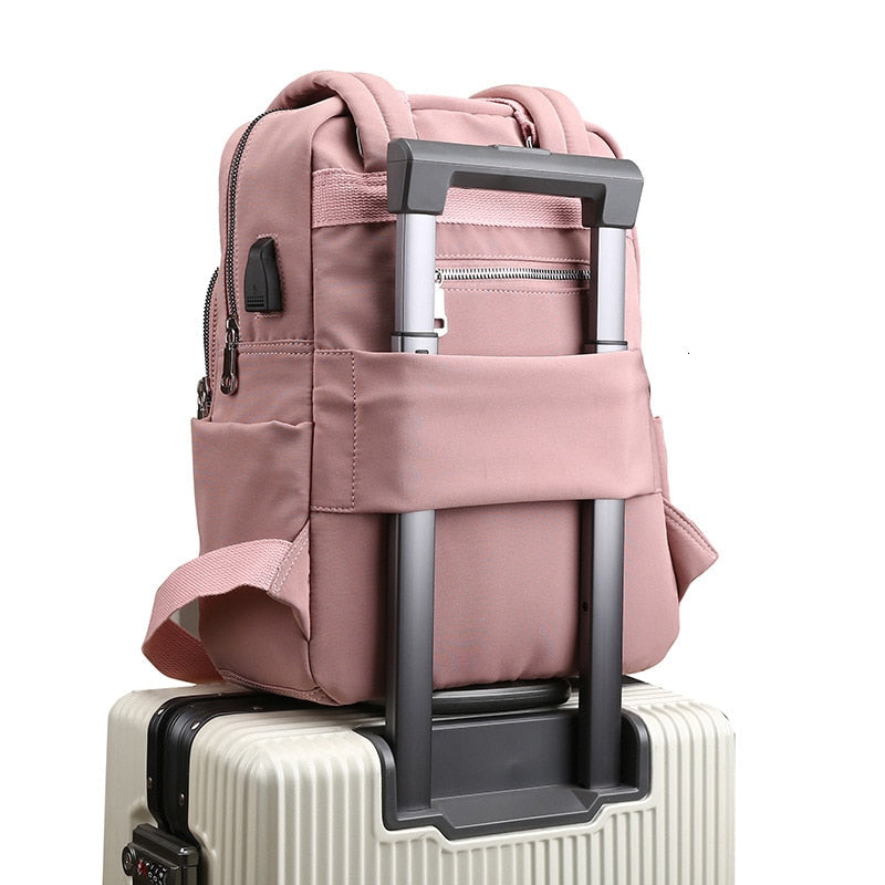 Water-Resistant Anti-Theft Backpack with USB Charging Port – Multi-Compartment Travel Bag for Secure Storage