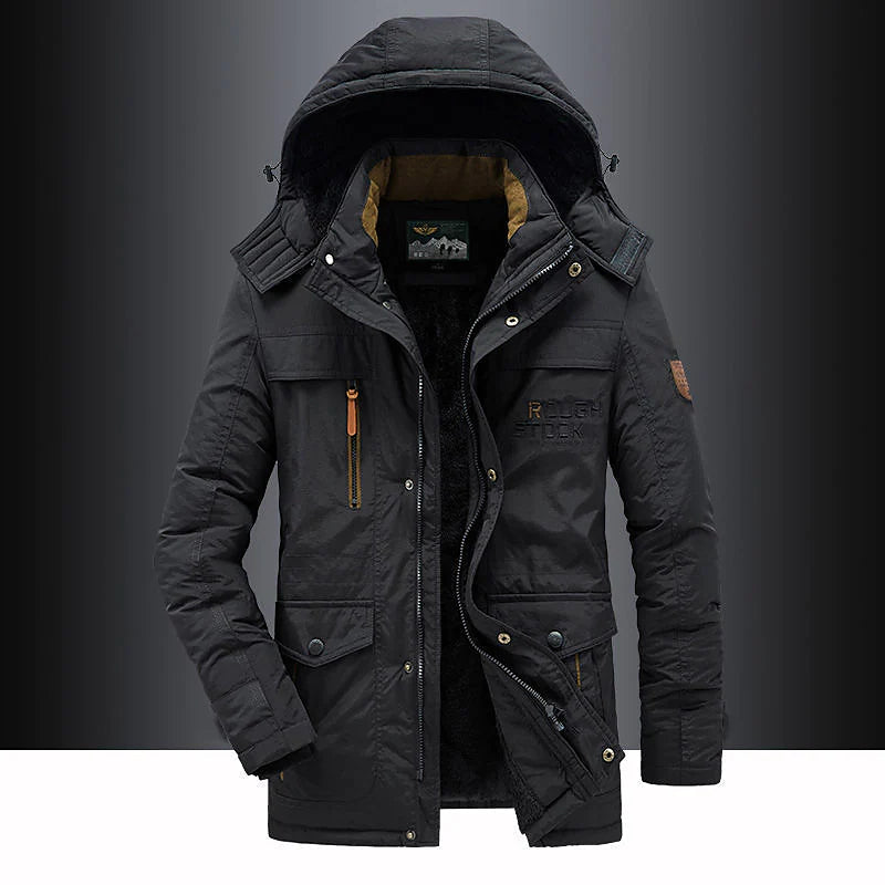 Leventis men's parka - Black