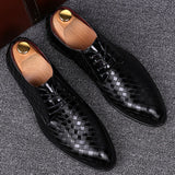 Casper leather lace-up shoes - Black