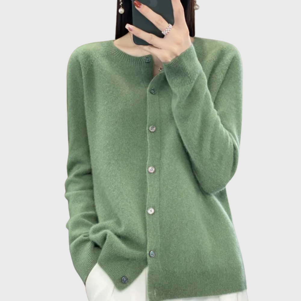 Valerie Women's Clean Button-Front Cardigan - Stylish & Versatile Knitwear for Every Occasion