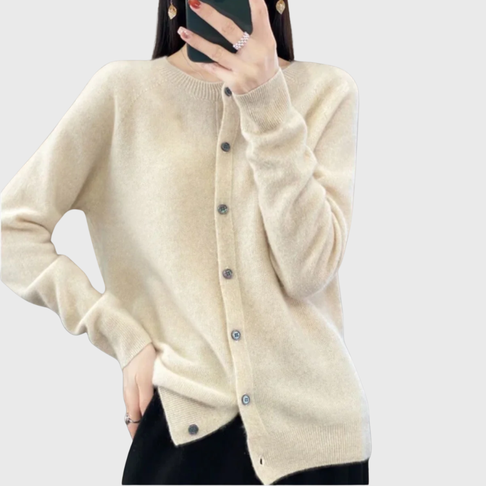 Valerie Women's Clean Button-Front Cardigan - Stylish & Versatile Knitwear for Every Occasion