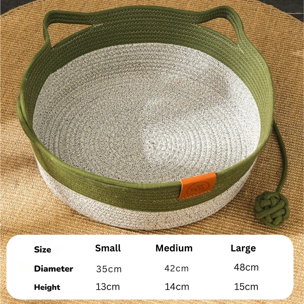 Hand-woven Cotton Rope Cat Bed Kalsten