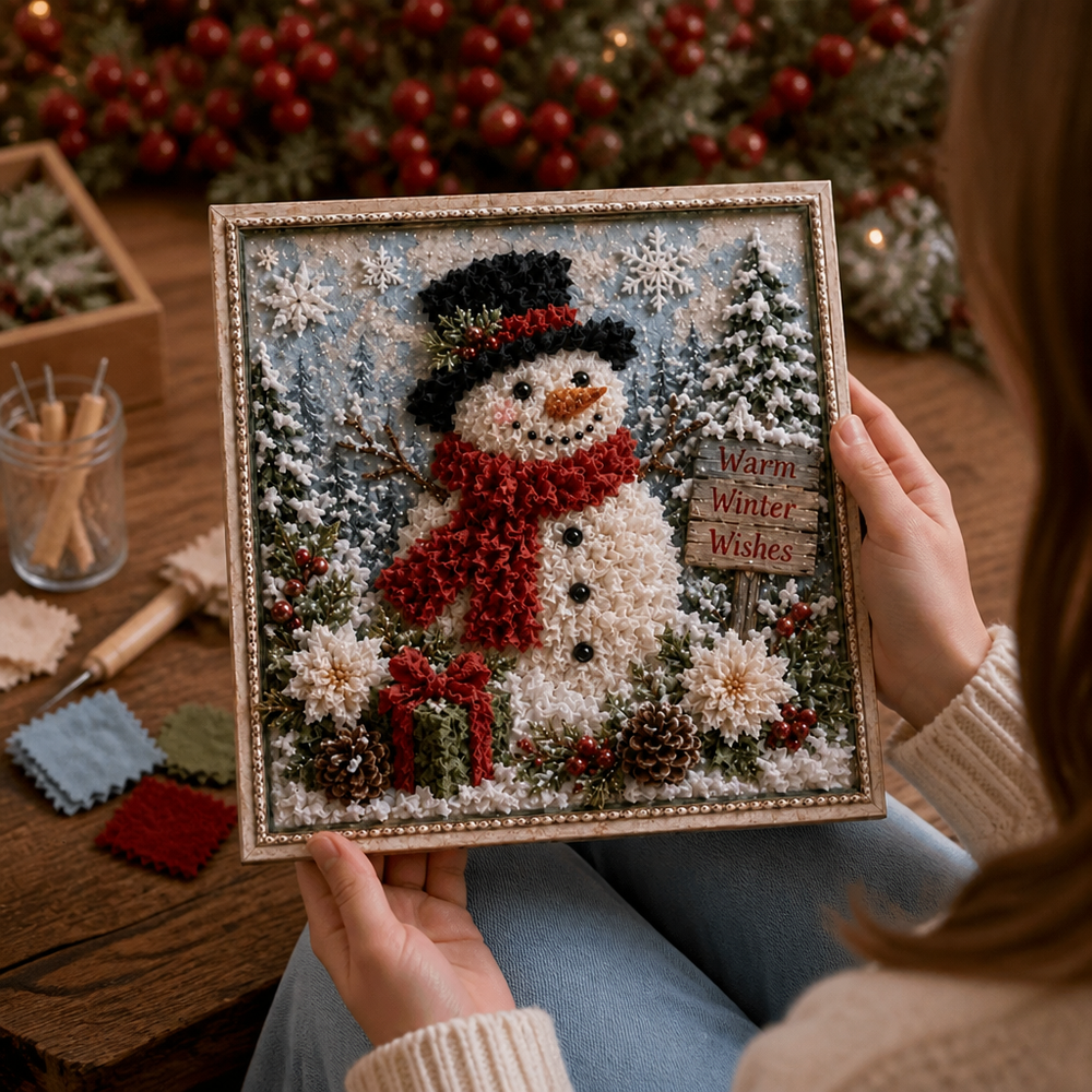3D Christmas Fabric Craft Kit – No-Sew Pre-Cut Template Set
