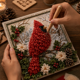 3D Christmas Fabric Craft Kit – No-Sew Pre-Cut Template Set