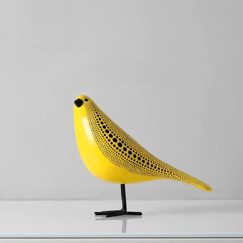Yellow Resin Decorative Figurine Collection