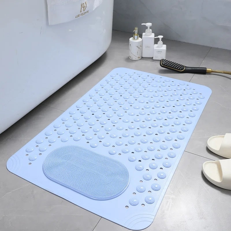 Non-Slip Shower Mat with Foot Scrubber – SafeGrip Non-Slip Bath Mat for Enhanced Safety and Hygiene