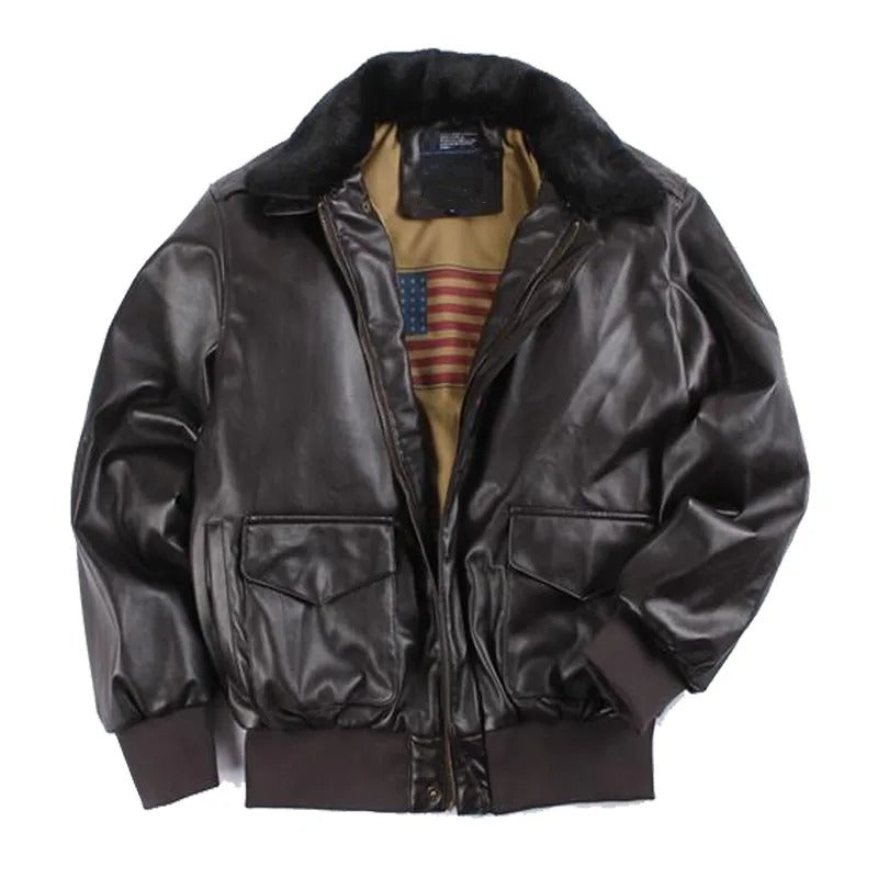 Maxim vintage leather motorcycle jacket - Brown