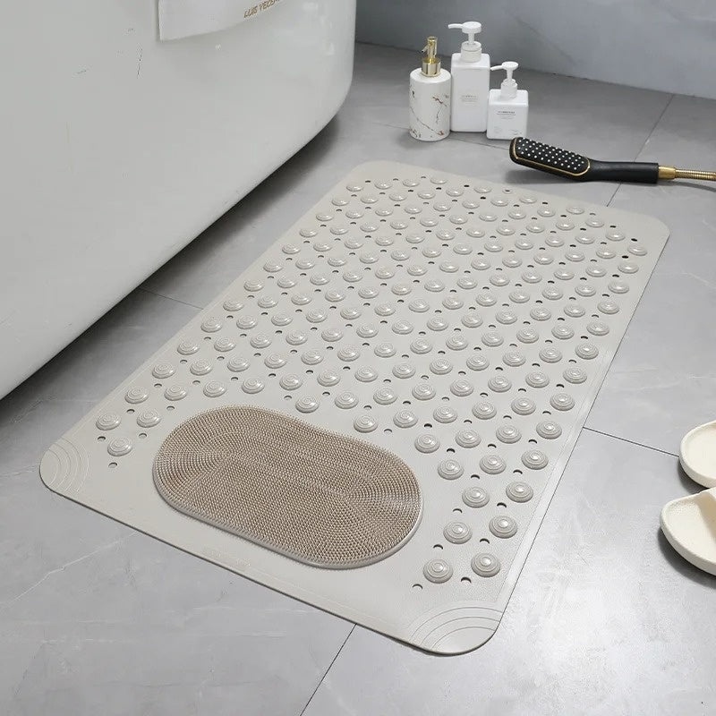 Non-Slip Shower Mat with Foot Scrubber – SafeGrip Non-Slip Bath Mat for Enhanced Safety and Hygiene