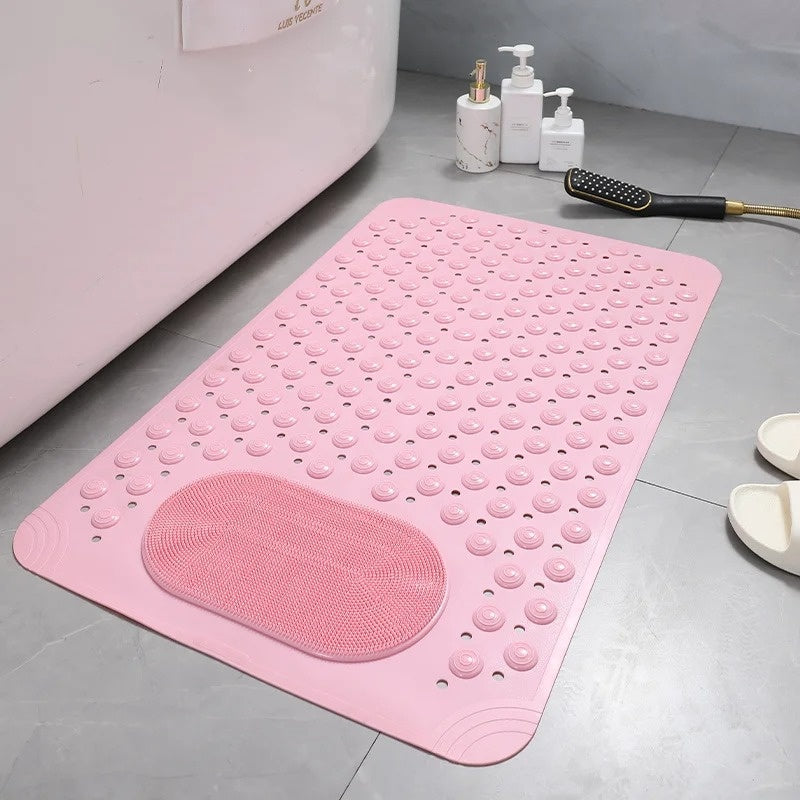 Non-Slip Shower Mat with Foot Scrubber – SafeGrip Non-Slip Bath Mat for Enhanced Safety and Hygiene