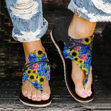 Women's Floral Flip-Flops – Orthopedic Footbed, Adjustable & Sizes 35–43