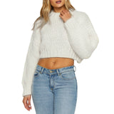Ladies oversized knitted jumper with stripe pattern – Yvonne - 7