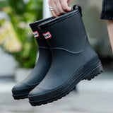 AquaStride 2.0 – Stylish Mid-Calf Waterproof Rain Boots for Women