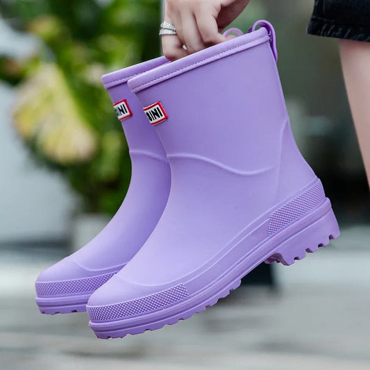 Women's Mid-Calf Waterproof Rain Boots