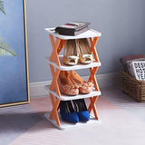 Foldable Shoe Rack – Plastic, 3–7 Tiers, Holds Up to 14 Pairs
