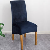 BowLift | Stretch Velvet XL Size Dining Chair Covers x4 | Soft. Stretchable & Non-Slip for Home Dining Room Decoration