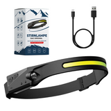 COB LED Headlamp – Gesture Control, 350 Lumens, 230° Beam & IPX4