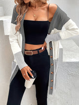Versatile Long Sleeve Vest - Celeste