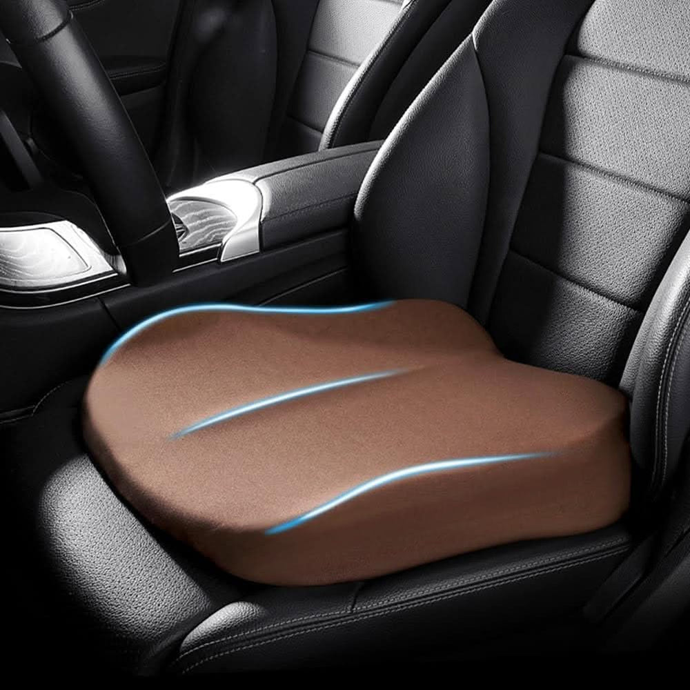 VIEWBOOST Ergonomic Car Seat Cushion – Enhanced Visibility & Comfort for a Superior Driving Experience