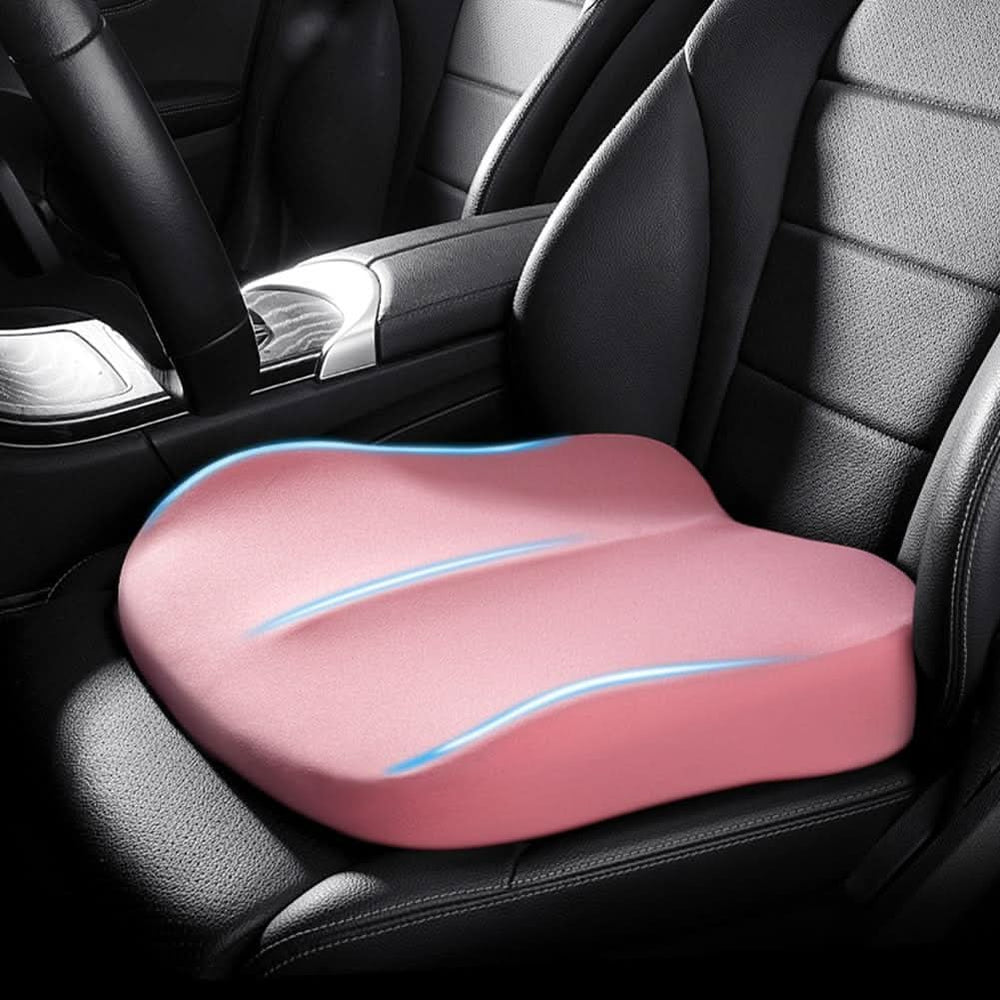 VIEWBOOST Ergonomic Car Seat Cushion – Enhanced Visibility & Comfort for a Superior Driving Experience