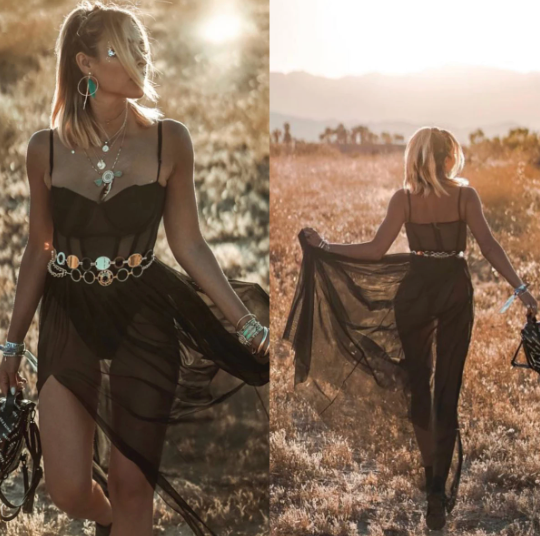 Amelie Vogue Vintage Festival Dress with Charm | Bohemian Style, Perfect for Summer Events