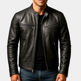 Men's collar bomber jacket, view 1