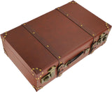 Heritage Brown Vintage Leather Carry-On Overnight Case with Durable Alloy Lock – Stylish Travel Bag