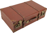 Heritage Brown Vintage Leather Carry-On Overnight Case with Durable Alloy Lock – Stylish Travel Bag