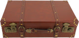 Heritage Brown Vintage Leather Carry-On Overnight Case with Durable Alloy Lock – Stylish Travel Bag