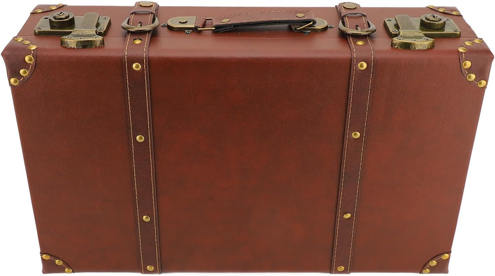 Heritage Brown Vintage Leather Carry-On Overnight Case with Durable Alloy Lock – Stylish Travel Bag