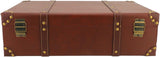 Heritage Brown Vintage Leather Carry-On Overnight Case with Durable Alloy Lock – Stylish Travel Bag