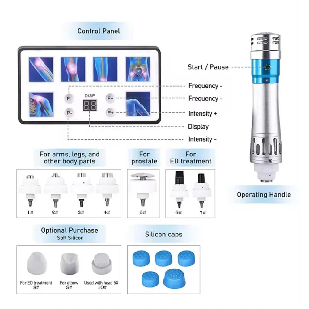 Portable Shockwave Therapy Device for Men's Health - Advanced Pain Relief & Performance Enhancement