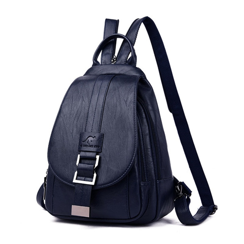 Stylish Premium Water-Resistant Leather Backpack for Women - Durable, Fashionable, and Versatile Travel Bag