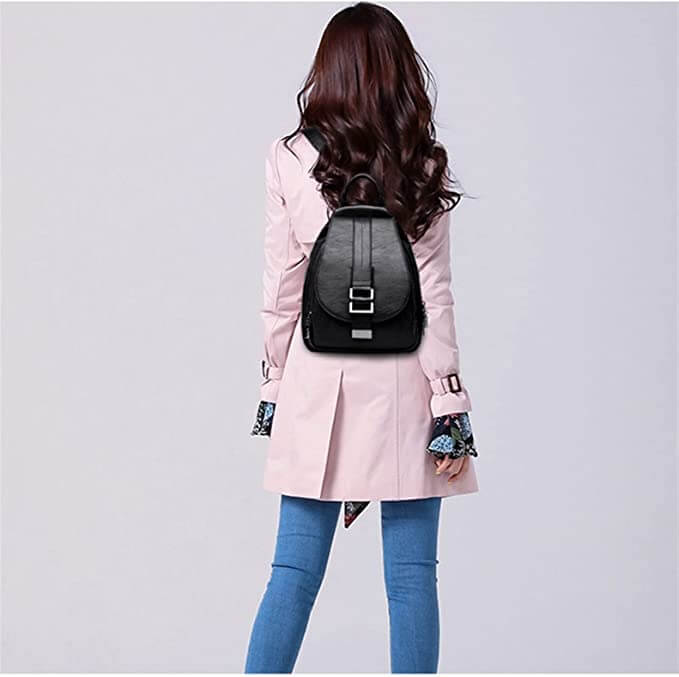 Stylish Premium Water-Resistant Leather Backpack for Women - Durable, Fashionable, and Versatile Travel Bag