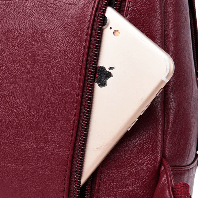 Stylish Premium Water-Resistant Leather Backpack for Women - Durable, Fashionable, and Versatile Travel Bag