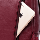 Stylish Premium Water-Resistant Leather Backpack for Women - Durable, Fashionable, and Versatile Travel Bag
