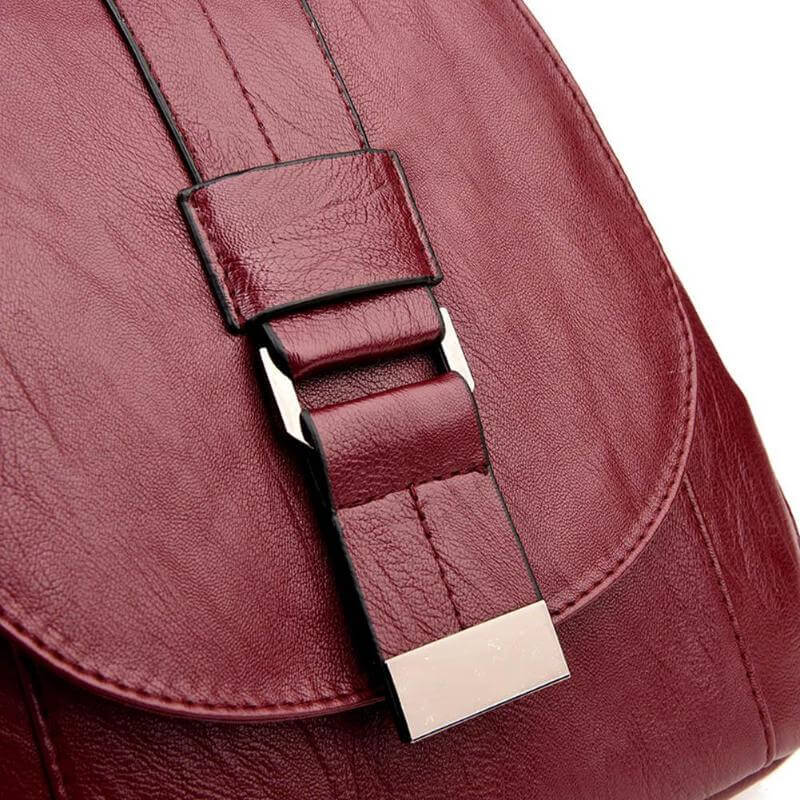 Stylish Premium Water-Resistant Leather Backpack for Women - Durable, Fashionable, and Versatile Travel Bag