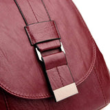 Stylish Premium Water-Resistant Leather Backpack for Women - Durable, Fashionable, and Versatile Travel Bag
