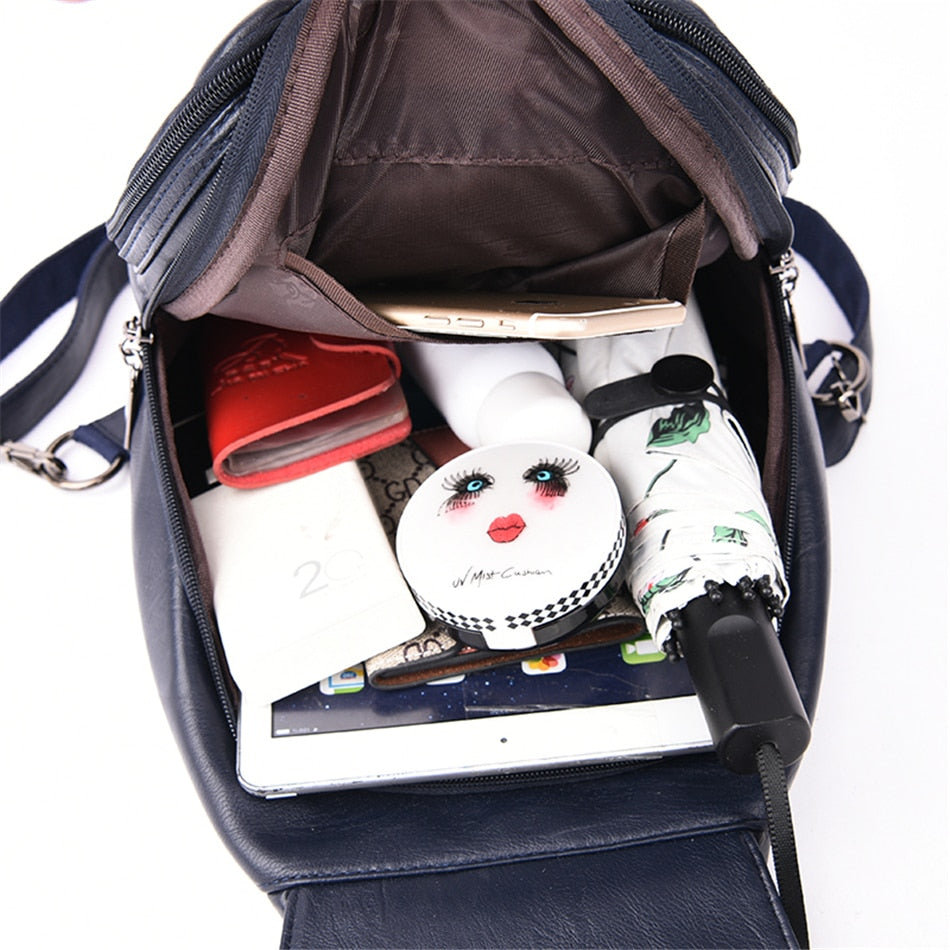 Stylish Premium Water-Resistant Leather Backpack for Women - Durable, Fashionable, and Versatile Travel Bag