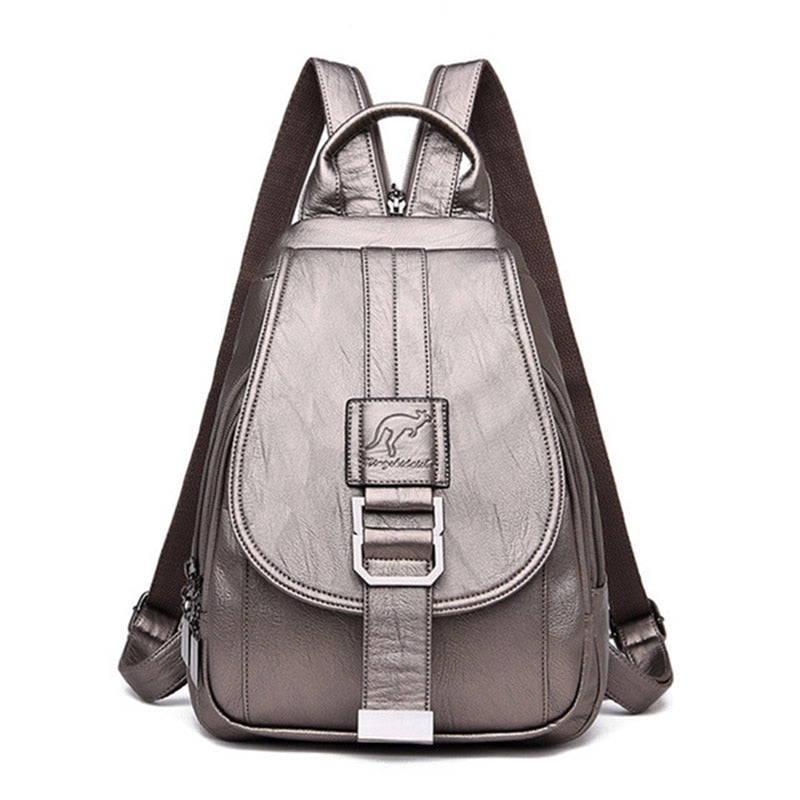 Stylish Premium Water-Resistant Leather Backpack for Women - Durable, Fashionable, and Versatile Travel Bag