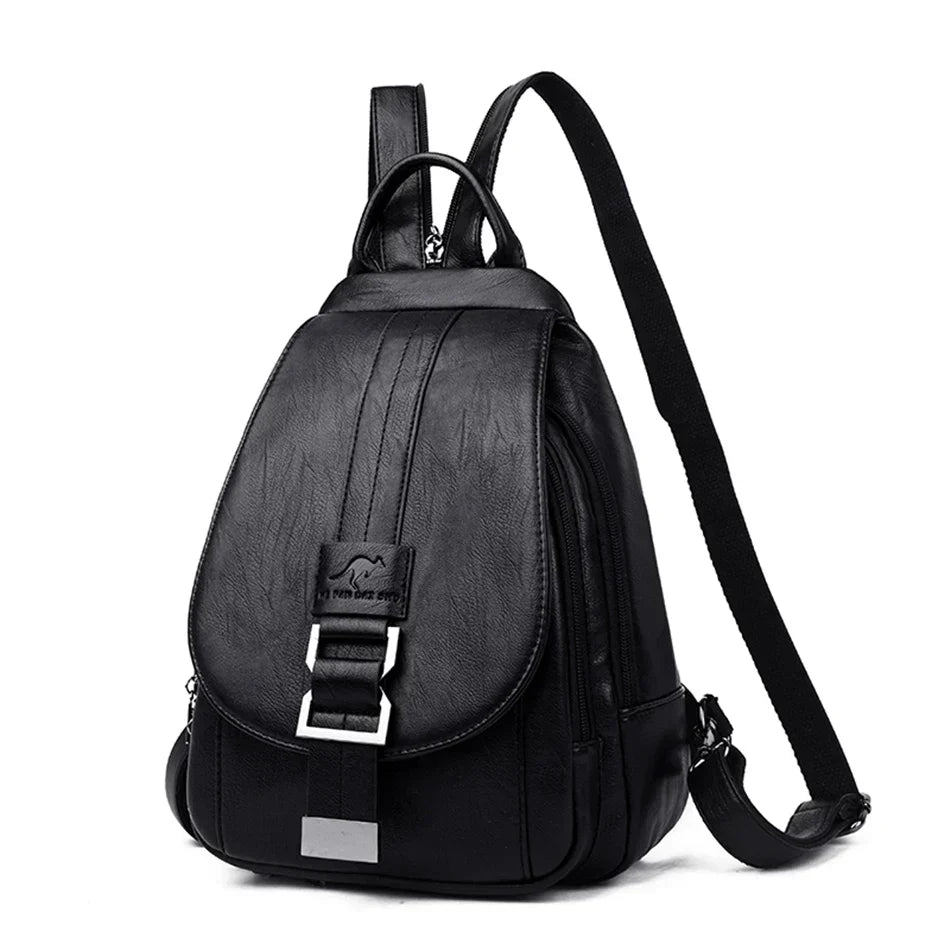 Stylish Premium Water-Resistant Leather Backpack for Women - Durable, Fashionable, and Versatile Travel Bag