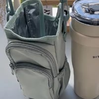 Insulated Water Bottle Sling Bag – Crossbody Strap, Zip Closure & 7 Colors